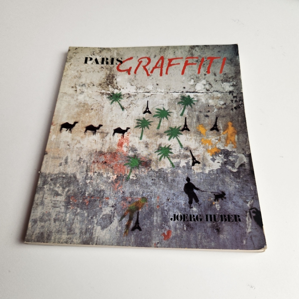 Vintage 80s Photography Book  Paris Graffiti by Joerg Huber. 